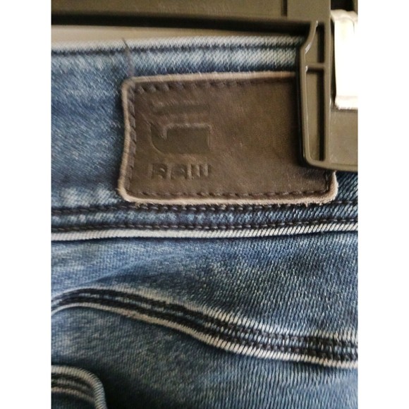 G Raw Medium Wash Jeans Womens Size W29xL34 Blue Skinny Zipper Ankle - Picture 7 of 7